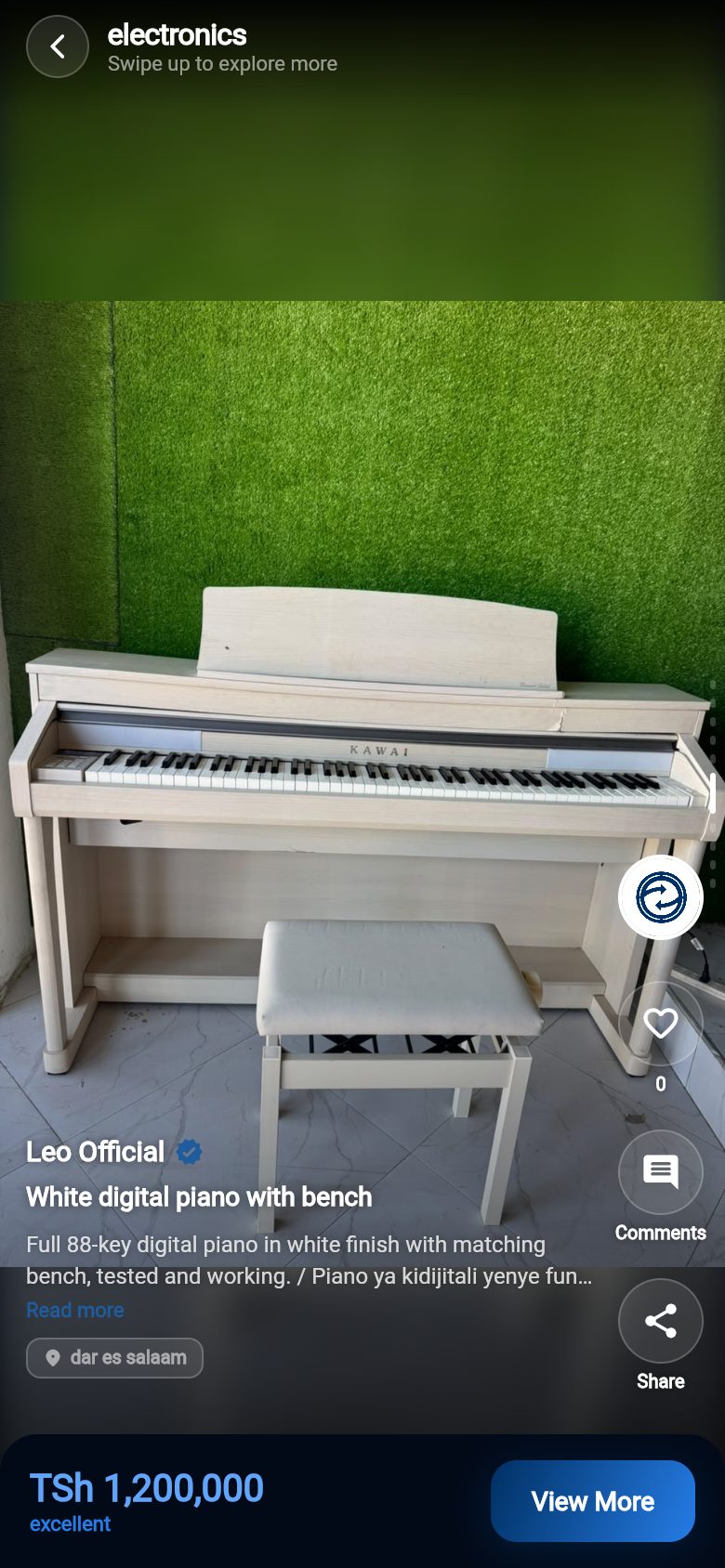 Full-screen product view